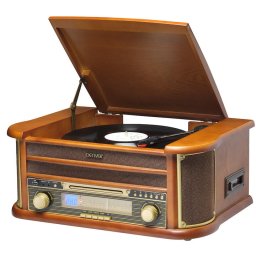 Pick up Denver MCR-50MK3, CD player, radio, casetofon, difuzoare, design retro