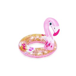 Roata de inot Flamingo, 61x61cm, cu sclipici