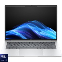Laptop HP EliteBook 8 G1i 14, Display 14'' WUXGA (1920x1200), IPS, Procesor Intel® Core™ Ultra 7 255H, Memorie RAM 32GB DDR5, Capacitate de stocare 1TB SSD, Placa video integrata Intel Arc Graphics, Windows 11 Pro, Argintiu