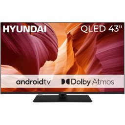 Televizor Smart Hyundai QLX43850G, QLED, 43", 109 cm, 4K Android, Dolby Atmos, Dolby Vision, HDMI 2.1, Negru