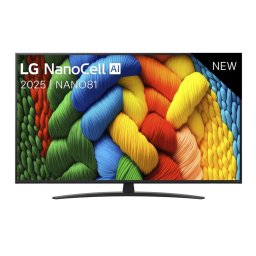 Televizor NanoCell LED LG 139 cm 55" 55NANO81A6A, Ultra HD 4K, Smart TV, WiFi, CI, Negru
