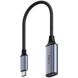 Adaptor Cudy UH401, USB, Cablu 15 cm, Argintiu