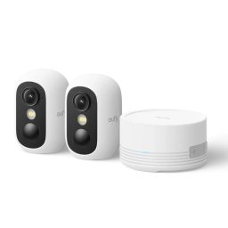 Sistem supraveghere video eufyCam C35 Wireless, IP67, Color Night Vision, Set HomeBase Mini + 2 camere Full HD