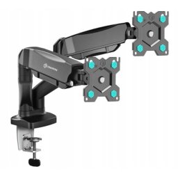 Suport TV / Monitor Onkron G160-B, de birou, reglabil, pentru 2 monitoare, ecran 13 - 32 inch, greutate suportata 8kg pe fiecare brat, Negru