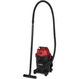 Aspirator multifunctional umed/uscat Einhell TC-VC 2555, 850 W, capacitate aspirare 180 mbar, recipient 25 l, 4 role, include duze, filtre si sac de colectare a murdariei