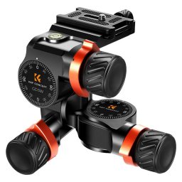Cap trepied K&F Concept KF31.047, fluid, 3 axe Arca-Type, Negru