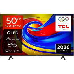 Televizor TCL QLED 50P7L, 126 cm, Smart Google TV, 4K Ultra HD, Clasa F (Model 2026), Negru