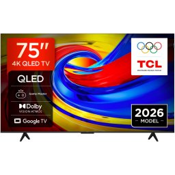Televizor TCL QLED 75P7L, 189 cm, Smart Google TV, 4K Ultra HD, Clasa E (Model 2026), Negru