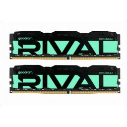 Kit Dual Memorie RAM Goodram Rival Radiant, 64GB (2x32GB), DDR4-3200 MHz, CL 18, Verde
