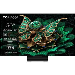 Televizor TCL QD-MiniLed 50C7K, 126 cm, Smart Google TV, 4K Ultra HD, 144Hz, Clasa F, Negru