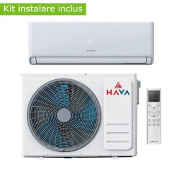 Aer conditionat Hava Smart Plus, Wi-Fi, 18000 BTU, clasa energetica A++, cu kit de instalare inclus, Alb