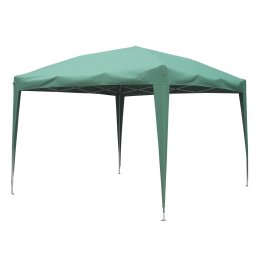 Pavilion gradina, otel/poliester, 295 x 295 cm, H 255 cm, Verde