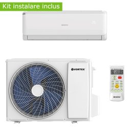 Aer conditionat Vortex Wi-Fi VAI2425FFW , 24000 BTU, clasa energetica A++, cu kit de instalare inclus, Alb