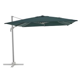 Umbrela terasa, otel/poliester, 286 x 286 cm, H 264 cm, Verde inchis
