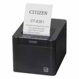 Imprimanta termica Citizen CT-E301, Desinfectant Ready, USB, Serial, Ethernet, cutter, Negru