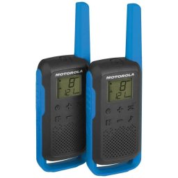 Statie radio CB Motorola Talkabout T62 UDS, set 2 buc, 16 canale, 8 km, Albastru