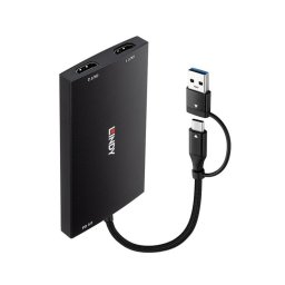 Multiplicator USB type C/USB-A la 2 x HDMI, Lindy L43430