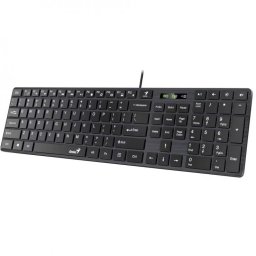 Tastatura multimedia USB Negru, Genius SlimStar 126