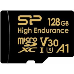 Card memorie microSDXC High Endurance Golden Series 128GB V30 UHS-1 U3 A1 4K UHD + adapter