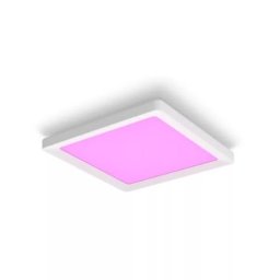 Plafon LED Philips Hue, 1340 lm, Bluetooth, RGB, pătrat, alb
