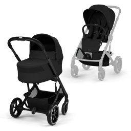 Carucior Balios S Lux Cybex 2 in 1 BLK, cu landou pliabil Moon Black, 2026