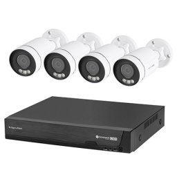 Kit supraveghere IP Kruger&Matz Connect C300, 4 camere 5MP, lentila 3.6mm, IR 30m, PoE, H.265, Tuya, NVR, KM2242