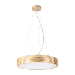 Lustră suspendată pe cablu NATURAL MODERN, 3xE27/15W/230V, Ø 47,5 cm, lemn de pin