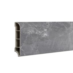 Plinta SPC Leziter Fjord, efect marmura gri închis, 2400x60x12 mm