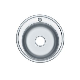 Chiuveta rotunda de bucatarie Leziter Teur, inox 304, 48x48 cm, 1 cuva
