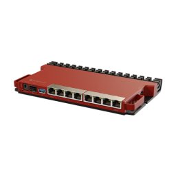 Router MikroTik L009UiGS-RM cu 8 porturi Gigabit, PoE in/out si SFP 2.5G