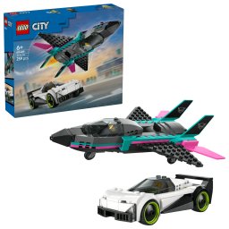 LEGO City Avion cu reactie vs masina de curse 60489, 259 piese