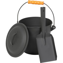 Galeata metalica pentru cenusa Strend Pro cu lopatica, 5,5 L