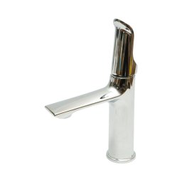 Baterie înalta pentru lavoar baie, monocomanda, inox crom lucios