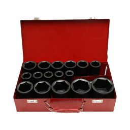 Trusa chei tubulare de impact lungi 17-55 mm, 3/4 inch, 17 piese