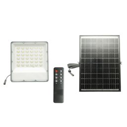 Proiector LED solar 300W cu panou bifacial 30W, telecomanda si IP66