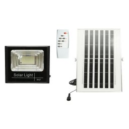 Proiector LED solar 100W cu telecomanda, panou 8W si IP67 Breckner