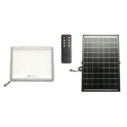 Proiector LED solar 300W IP66 cu telecomanda si panou bifacial