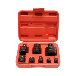 Trusa adaptoare impact pentru chei tubulare 1/4–1 inch, Cr-V, 8 piese