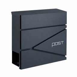 Cutie postala de exterior Homepost cu încuietoare si suport ziare, antracit