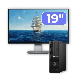 Pachet PC Dell OptiPlex 5080 SFF i5-10500, 8GB, SSD 256GB, monitor 19 inch