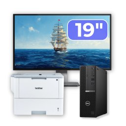 Pachet Dell OptiPlex 5080 SFF i5-10500, 8GB, SSD 256GB, Monitor 19 si Imprimanta
