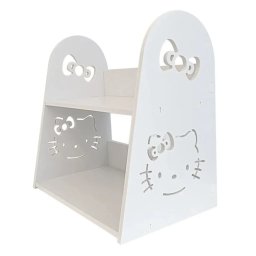 Etajera pentru biroul copilului Hello Kitty 2 compartimente 29x29x19cm Alb