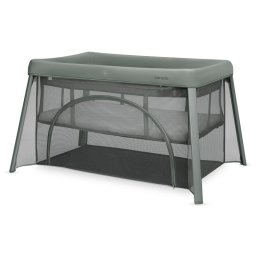 Patut multifunctional, Lionelo, Mila, 2 in 1, Saltea 4 cm cu spuma T25, 2 niveluri de inaltime, Pliere rapida, Intrare laterala, Geanta de transport inclusa, 0-36 luni, Pana la 15 kg, Verde