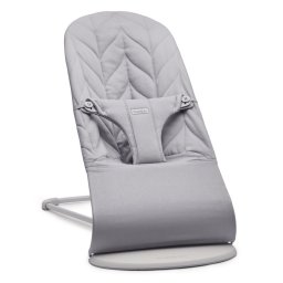 Babybjorn - balansoar bliss light grey cu aspect delicat de petala, tesatura matlasata