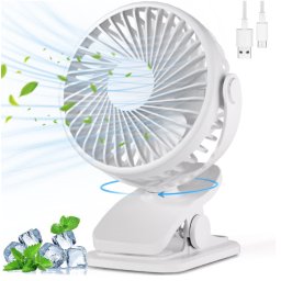 Ventilator portabil cu clip rotire 360 cu 3 viteze ultra silentios incarcare rapida Q T74