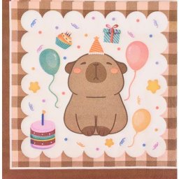 Șervețele de hârtie cu capibara drăgălașă – 33 x 33 cm, set de 20 buc.