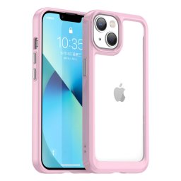 Husa Outer Space Case iPhone 14 Plus hard cover with a gel frame pink