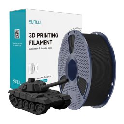 Filament negru de mare viteza Sunlu PLA+