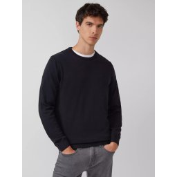 s.Oliver Pulover barbati cu decolteu la baza gatului, Negru (SELECTATI MARIMEA: XL)