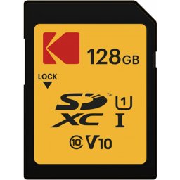Card Memorie SDXC Kodak Premium Performance, 128Gb, Clasa 10 / UHS-1 U1 EKMSD128GXC10K